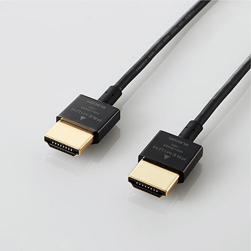 Rakuten - ELECOM DH-HDP14SS18BK HDMIケーブル/Premium/超スリム/1.8m/ブラック