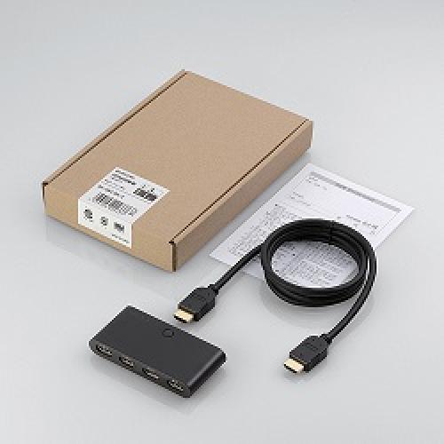 Switching Devices - ELECOM DH-SW31BK/E HDMI切替器/3入力1出力/簡易パッケージ/ブラック
