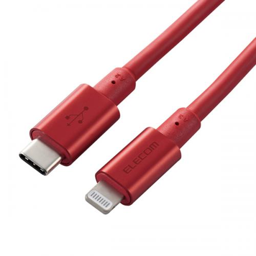 ELECOM MPA-CLPS20RD USB-C to Lightning֥/ѵ/2.0m/å