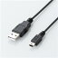 ELECOM U2C-JM10BK USB2.0֥/A-miniB//1m/֥å