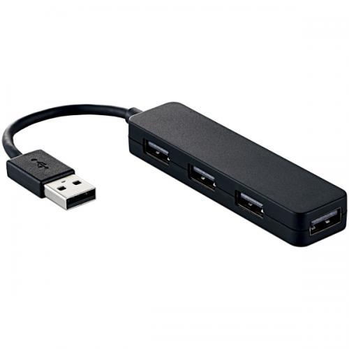 ELECOM U2H-SN4NBBK USB2.0ハブ/カラフルモ