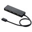 ELECOM U2HC-A430BBK USB2.0HUB/Type-C/A᥹4ݡ/Хѥ/30cm֥/֥å