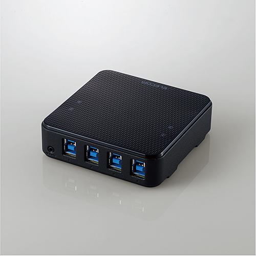 ELECOM U3SW-T4 USBؑ֊/USB3.0/PC4|[g/ڑ@4|[g/茳XCb`/ubN