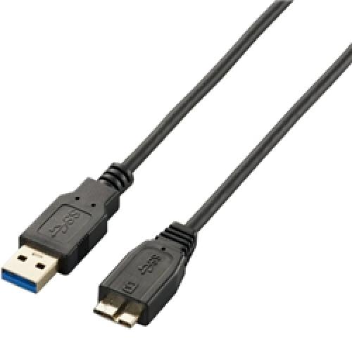 ELECOM USB3-AMBX15BK ɍUSB3.0P[u(A-microB)/1.5m/ubN