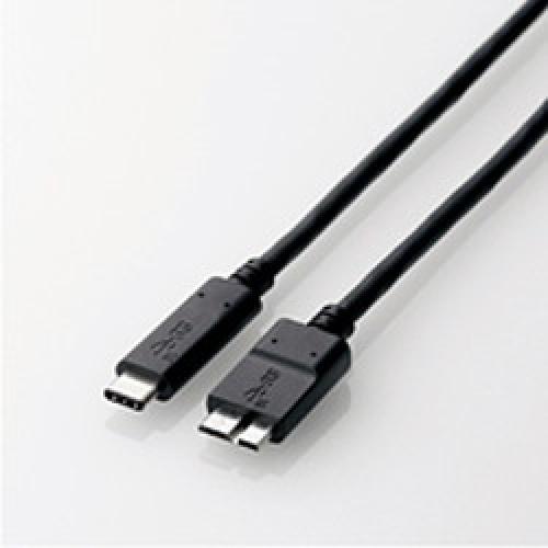 ELECOM USB3-CMB05NBK USB3.1P[u/Gen2/C-microB^Cv/Fؕi/3Ao/0.5m/ubN