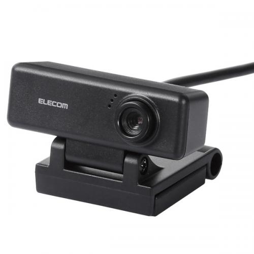 ELECOM UCAM-C310FBBK PC Webカメラ/100万画素/マイク内蔵/高精細ガラスレンズ/ブラック