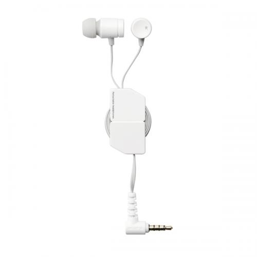 ELECOM EHP-FR10CMWH ステレオイヤホン/カナル型/φ3.5mm/マイク付/FAST MUSIC/FR10CM/9.2mmドライバー/巻取/ホワイト(2)