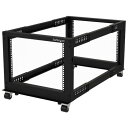 StarTech.com 4POSTRACK8U 19インチサーバーラック8U4ポストオープンフレーム奥行き調整幅559mm-1016mm耐荷重300kg