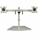 StarTech.com ARMDUOSS 横型2面液晶モニタースタンドシルバー24インチVESAマウントディスプレイ対応