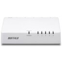 BUFFALO LSW4-TX-5EPL/WHD 10/100Mbps対応 スイッチングHub プラスチック筐体/電源外付けモデル(マグネットなし) 5ポート ホワイト