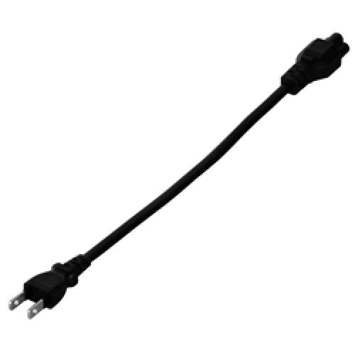 BUFFALO BSACC0802BKA 電源ケーブル DELL/HP用 3ピンソケット（メス）⇔2ピンプラグ（オス） 0.2m ブラ..