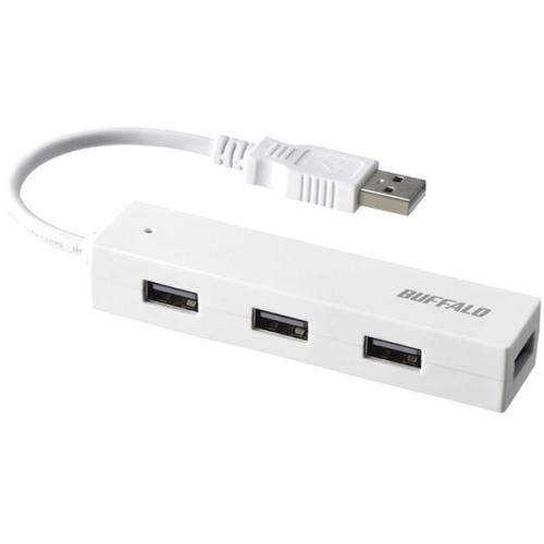 BUFFALO BSH4U050U2WH USB2.0 バスパワー 4ポ