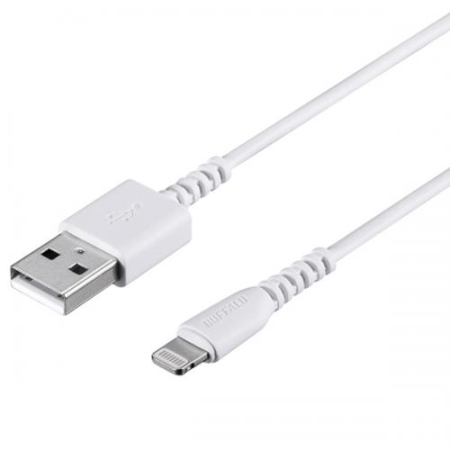 BUFFALO BSMPCL115WH Lightning�����֥��Type-A to Lightning�� MFiǧ�ڥ�ǥ� 1.5m �ۥ磻��