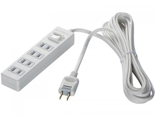 BUFFALO BSTAPPS2410WH 2�ԥ��Ÿ����å� 4�ĸ������� �륵�����ɻ�/���楹���å��� 1m �ۥ磻��