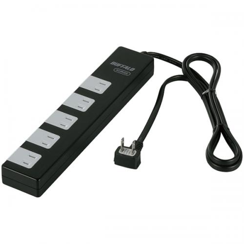 Rakuten - BUFFALO BSTAPSD21015BK 2ピン式電源タップ 10個口タイプ 雷サージ防止/集中スイッチ付 1.5m ブラック