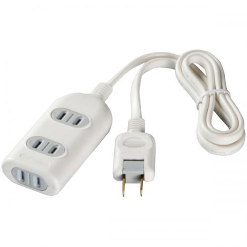 樂天商城 - BUFFALO BSTAPSH2320WH 2ピン式電源タップ 3個口タイプ シャッター付 2m ホワイト