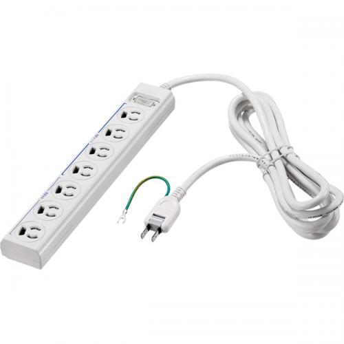 Rakuten - BUFFALO BTWMTSKL3750WH 3ピン式電源タップ 7個口 5m ホワイト 常時 通電スイッチ付