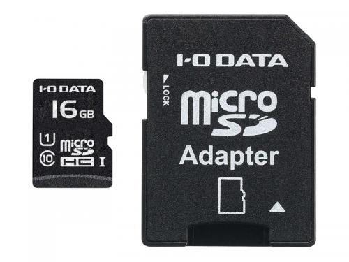 I-O DATA MSDU1-16GR UHS-I UHS Xs[hNX1ΉmicroSDHC[J[hiSDJ[hϊA_v^tj 16GB