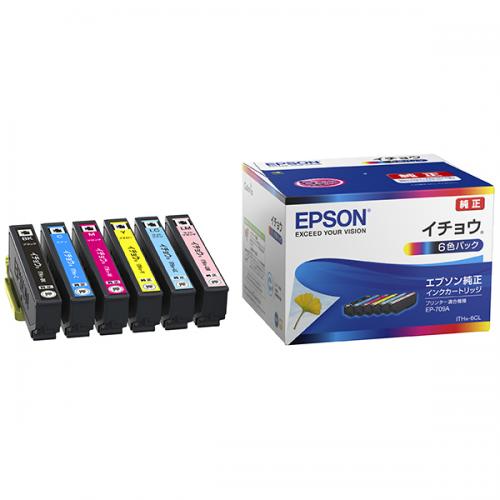 EPSON ITH-6CL カラリオプリンター用 インクカートリッジ イチョウ 6色パック 