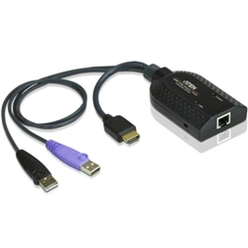 型番:KA7168JANコード:4719264640124KA7168は、Cat5タイプのALTUSEN KVMスイッチと、HDMIとUSBインターフェースを搭載したコンピューターとの接続に使用するコンピューターモジュールです。本製品はHDMI出力に対応し、ターゲットコンピューターを接続するためのUSBインターフェースを搭載して、バーチャルメディアおよびCAC※に対応しています。本製品はコンパクトで軽量なデザインであり、また、信号補正機能や信号遅延スキューテクノロジーを搭載しているため、画質を改善することが可能となっている次世代コンピューターモジュールです。