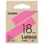 CASIO XB-18PK Lateco用テープ 18mm ピンク/黒文字