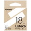 CASIO XB-18WE Lateco用テープ 18mm 白/黒文字