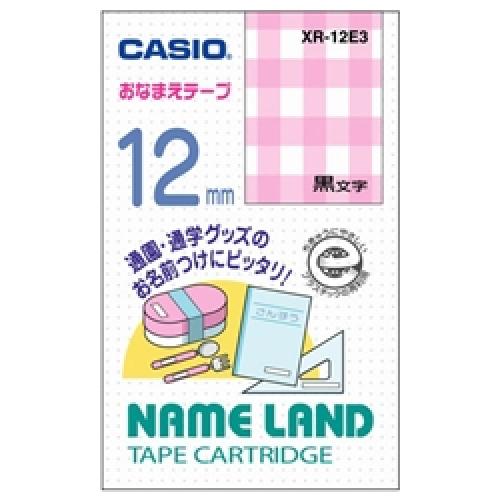Casio （Nameland） - CASIO XR-12E3 ネームランド用おなまえテープ 12mm チェック柄