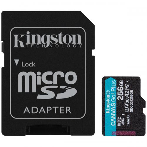 Kingston SDCG3/256GB 256GB microSDXCJ[h Canvas Go! Plus Class 10 UHS-I U3 170R/90W SDA_v^t