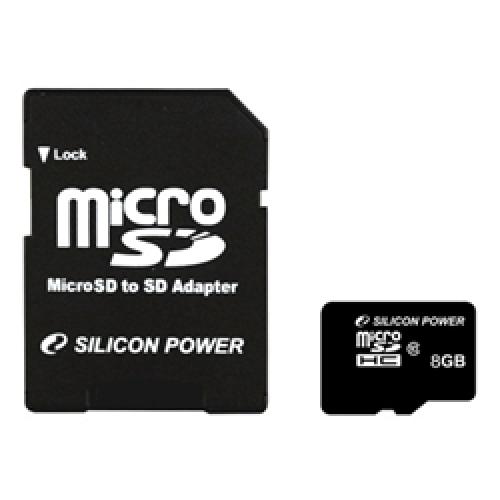 Silicon Power(VRp[) SP008GBSTH010V10SP microSDHCJ[h 8GB (Class10) ivۏ (SDHCA_v^[t)