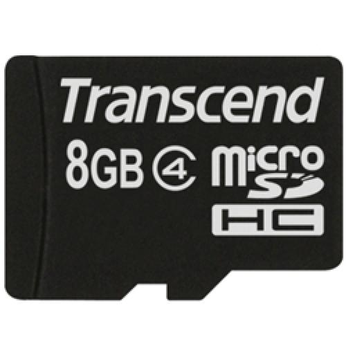 Transcend TS8GUSDC4 8GB micro SDHC Card (Class 4ANoBox &amp; Adapter)