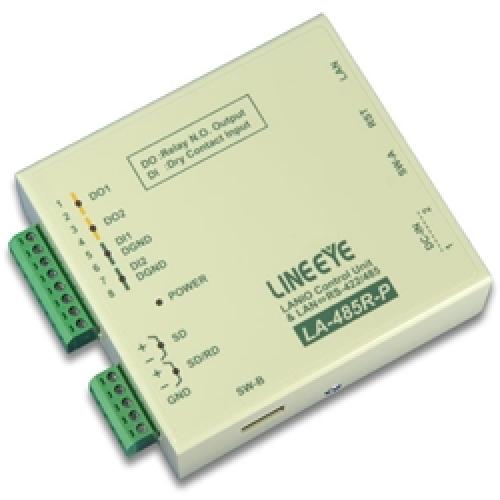 樂天商城 - LINEEYE LA-485R-P LAN接続型デジタルIOユニット+LAN<=>RS-422/485変換 リレー接点2出力/ドライ接点2入力