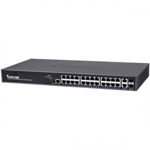 VIVOTEK AWGEV264B370 AW-GEV-264B-370 24ポート Web Smart PoEスイッチ (24P GbE PoE + 2P GbE(SFP))(PoE+対応) VIVOTEK AWGEV264B370 AW-GEV-264B-370 24ポート Web Smart PoEスイッチ (24P GbE PoE + 2P GbE(SFP))(PoE+対応)