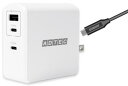ADTEC APD-A105AC2-wC-WH Power Delivery対応 GaN AC充電器/105W/USB Type-A 1ポート Type-C 2...