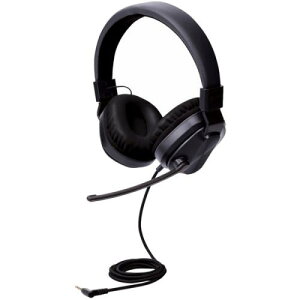 ELECOM HS-KDGM01TBK 子ども用ゲーミングヘッドセット/低音量仕様/折りたたみ式/回転式マイクアーム付き/4極φ3.5mm/両耳/ブラック×グレー通販