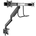 StarTech.com ARMSLMBARDUO デュアルモニターアームクランプ/グロメット式水平可動式/高さ固定タイプ17-32インチVESA規格ディスプレイ対応