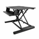 StarTech.com ARMSTSLG 昇降デスク立位・座位ワークステーション900mmx530mmの作業面積24インチモニタ2台積載可能昇降式リフティングテーブル