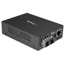 StarTech.com MCMGBSCSM10 Gigabit対応光メディアコンバータ1000Base-LX2芯SC端子シングルモード(2芯)最大10kmギガビット対応光メディアコンバータ光-LAN変換器