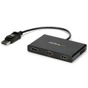 StarTech.com MSTDP123HD 3ポートMSTハブDisplayPort-3xHDMIマルチモニタースプリッタディスプレイポート(オス)-3xHDMI(メス)4K対応Windowsのみ対応