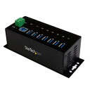 StarTech.com ST7300USBME 7ポート産業用USB3.0ハブESD保護/350Wサージ保護ウォールマウント対応