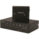 StarTech.com STDHVHDBT マルチビデオ入力対応HDBaseTエクステンダー延長器セットスイッチ機能内蔵Cat5e/Cat6ケーブル使用Dis...