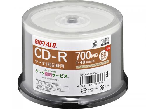 BUFFALO RO-CR07D-055PWZ 光学メディア CD-R 