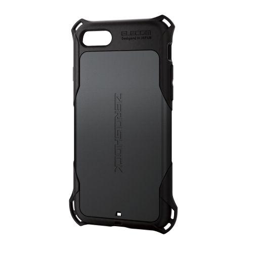 Rakuten - ELECOM PM-A22SZEROBK iPhone SE 第3世代/SE 第2世代/8/7用ハイブリッドケース/ZEROSHOCK/ブラック