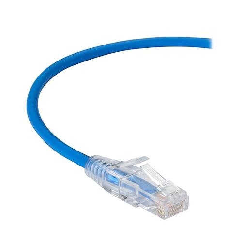 ブラックボックス C6APC28-BL-15 Slim-net CAT6A細径パッチケーブル 28AWG 青 500MHz PVC 4.5m 1