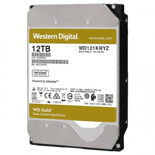 WesternDigital 0718037-854519 WD Goldシリーズ 3.5インチ内蔵HDD 12TB SATA6.0Gb/s 7200rpm/class 256MBキャッシュ搭載 WD121KRYZ