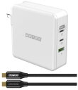 ADTEC APD-V140AC2-wC24-WH Power Delivery 3.1対応 GaN AC充電器/140W/USB Type-C 2ポート Ty...