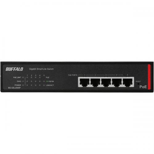 BUFFALO BS-GSL2005P 法人向け Giga対応 PoE Layer2 スマートLiteスイッチ 5ポート