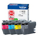 brother LC412-4PK 【ブラザー純正】インクカートリッジ 4色パック 対応型番:MFC-J7300CDW、MFC-J7100CDW他