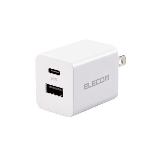 ELECOM MPA-ACCP36WH AC[d/USB[d/USB Power Delivery/20W/USB-C1|[g/USB-A1|[g/XCOvO/zCg