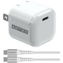 ADTEC APD-V033C-wC-WH Power Delivery対応 AC充電器/33W/USB Type-C 1ポート/ホワイト & Type-C t...