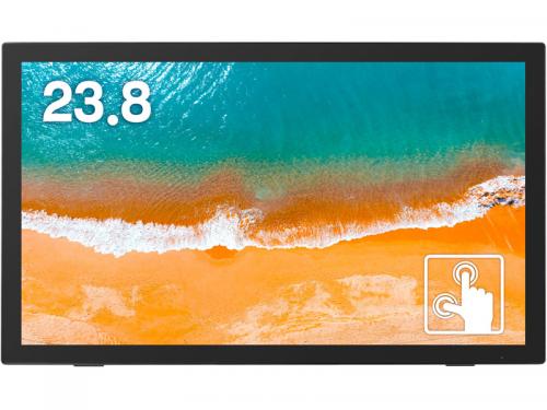 グリーンハウス GH-LCT24C-BK 23.8型タッチパネルLED液晶ディスプレイ/1920×1080/HDMI、DisplayPort、mini D-Sub15/ブラック/スピーカー/3年保証/静電容量方式10点マルチタッチ対応/VAパネル採用
